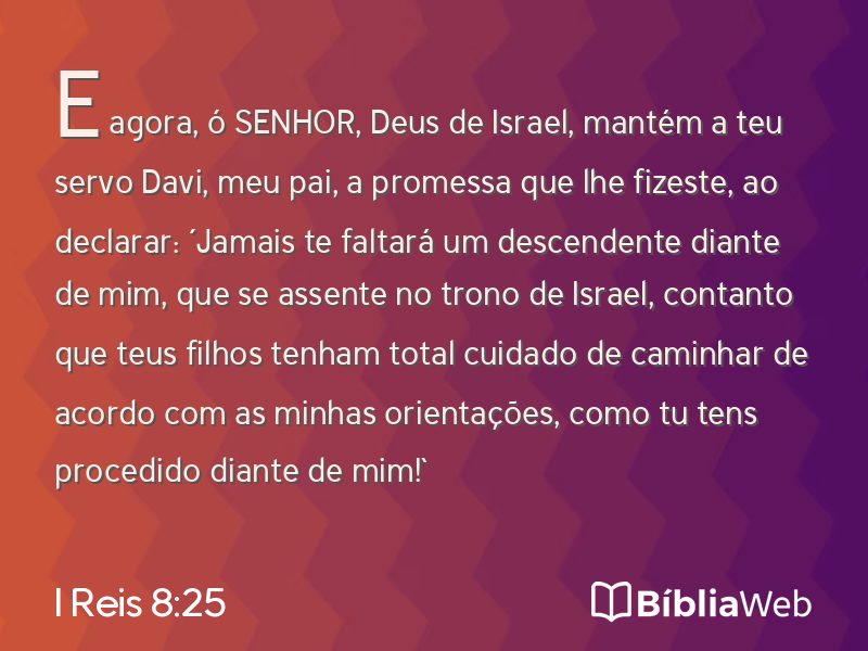 I Reis 8:25 em imagem para compartilhar