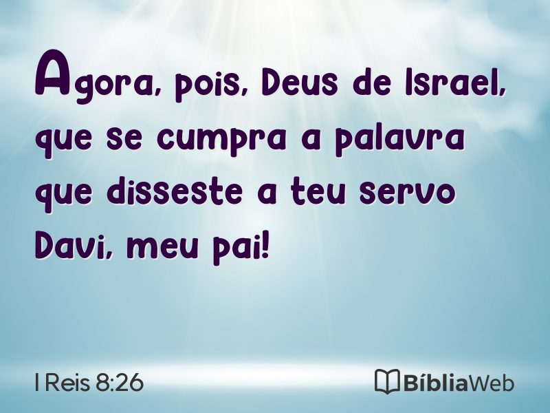 I Reis 8:26 em imagem para compartilhar