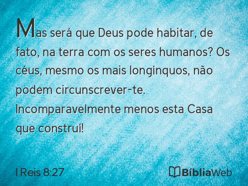 I Reis 8:27 em imagem para compartilhar