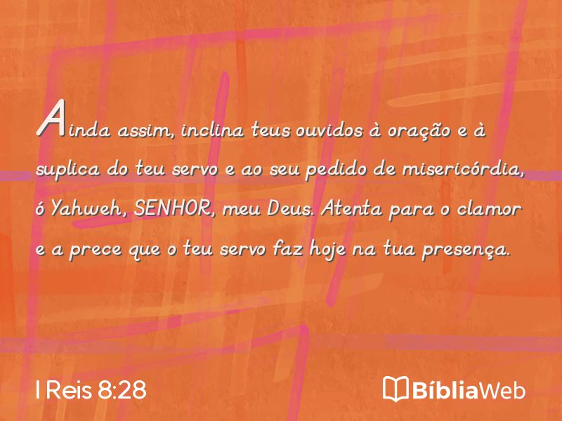 I Reis 8:28 em imagem para compartilhar