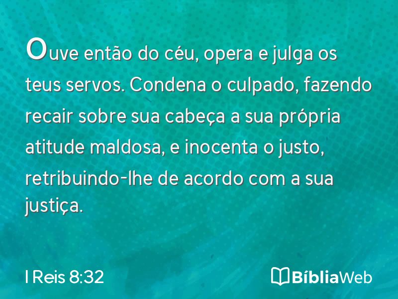 I Reis 8:32 em imagem para compartilhar
