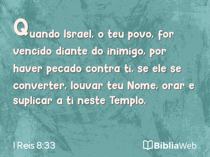 I Reis 8:33 em imagem para compartilhar