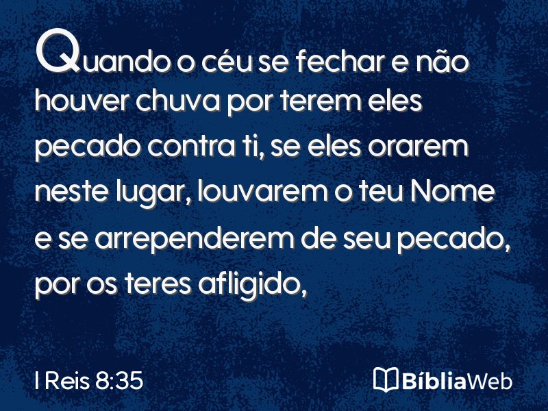 I Reis 8:35 em imagem para compartilhar