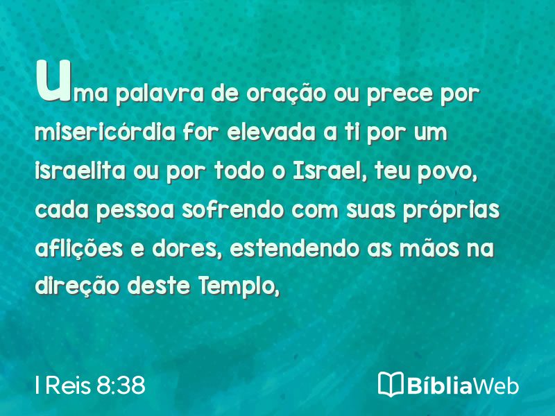I Reis 8:38 em imagem para compartilhar