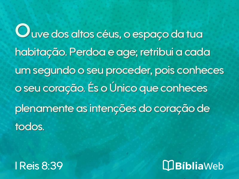 I Reis 8:39 em imagem para compartilhar
