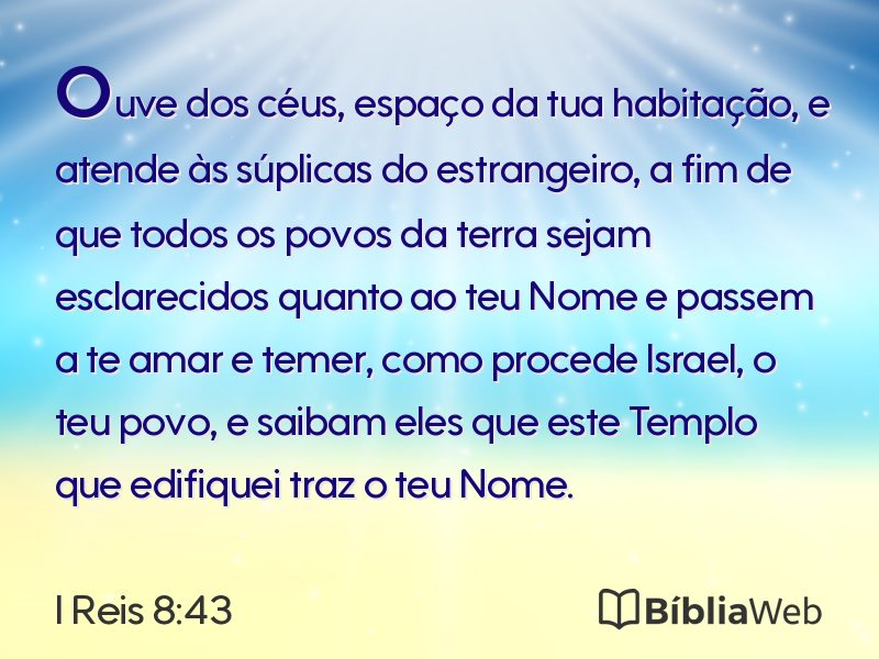 I Reis 8:43 em imagem para compartilhar