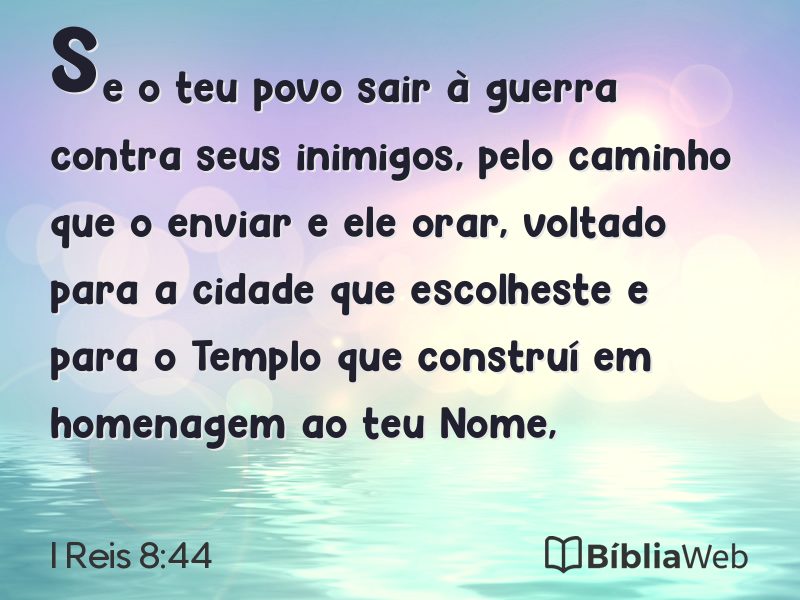I Reis 8:44 em imagem para compartilhar