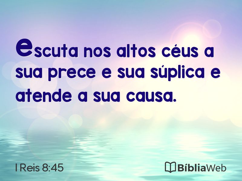 I Reis 8:45 em imagem para compartilhar
