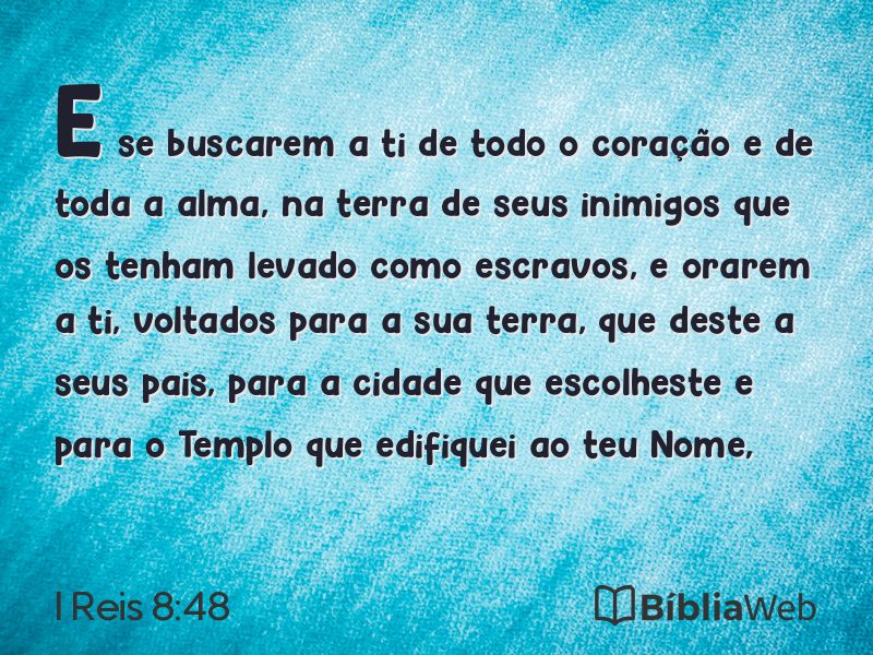 I Reis 8:48 em imagem para compartilhar