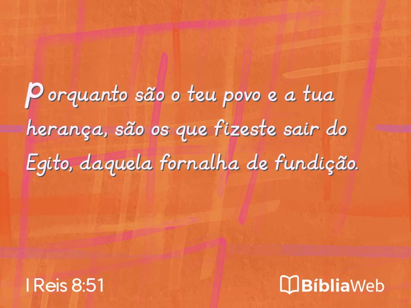 I Reis 8:51 em imagem para compartilhar