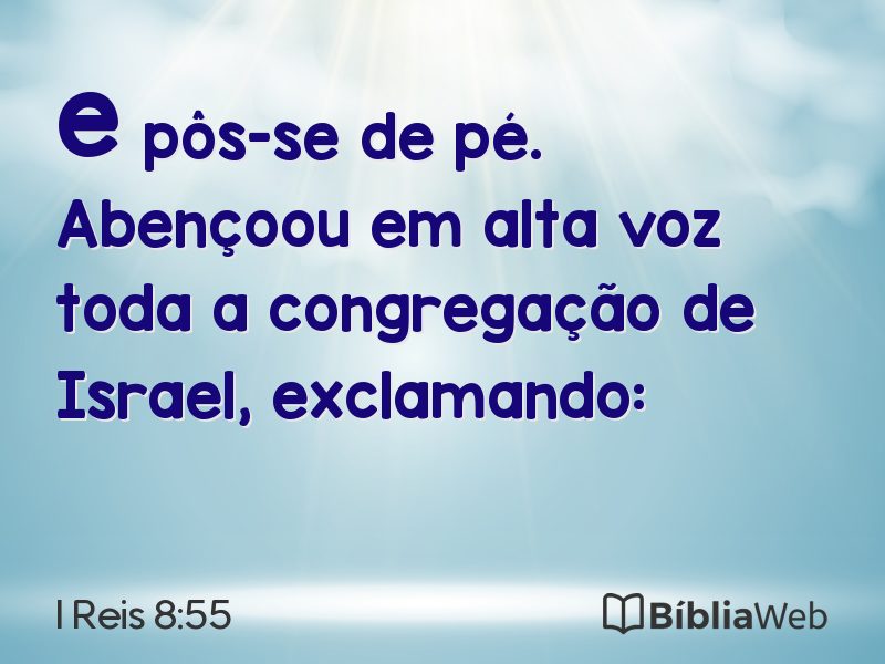 I Reis 8:55 em imagem para compartilhar