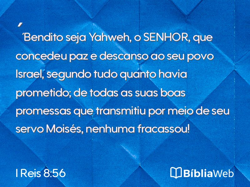 I Reis 8:56 em imagem para compartilhar
