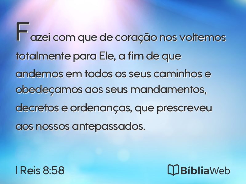 I Reis 8:58 em imagem para compartilhar
