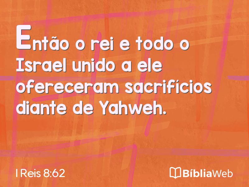 I Reis 8:62 em imagem para compartilhar