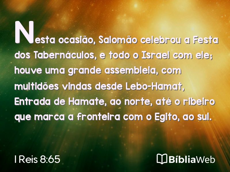 I Reis 8:65 em imagem para compartilhar