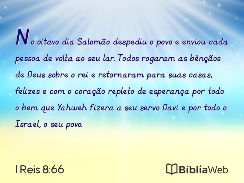 I Reis 8:66 em imagem para compartilhar