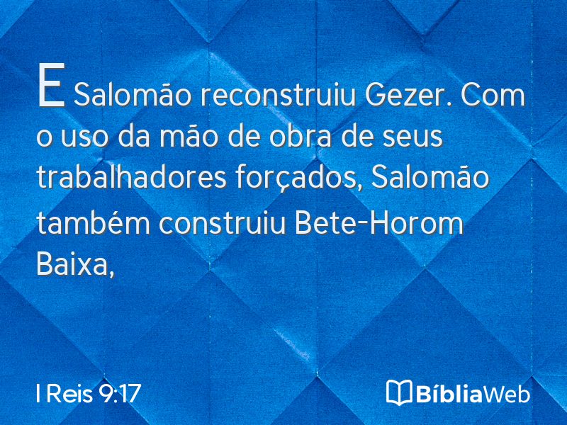 I Reis 9:17 em imagem para compartilhar