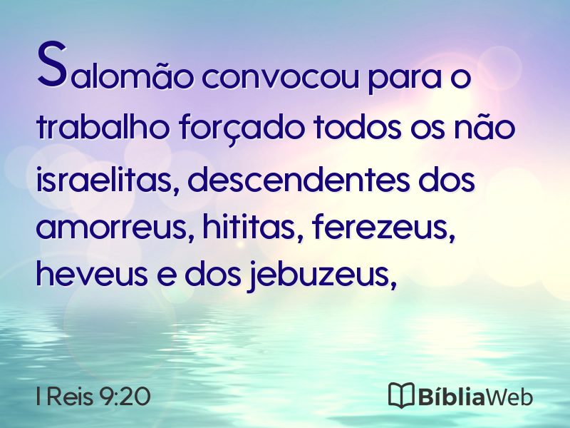 I Reis 9:20 em imagem para compartilhar