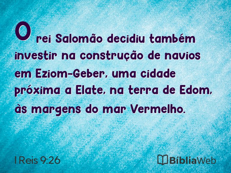 I Reis 9:26 em imagem para compartilhar
