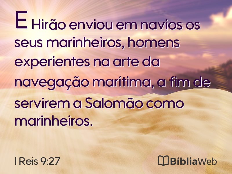 I Reis 9:27 em imagem para compartilhar