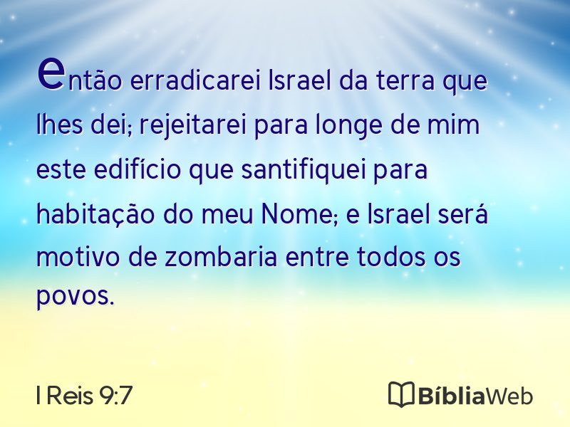 I Reis 9:7 em imagem para compartilhar