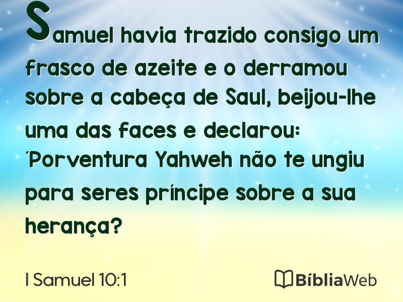 I Samuel 10:1 em imagem para compartilhar