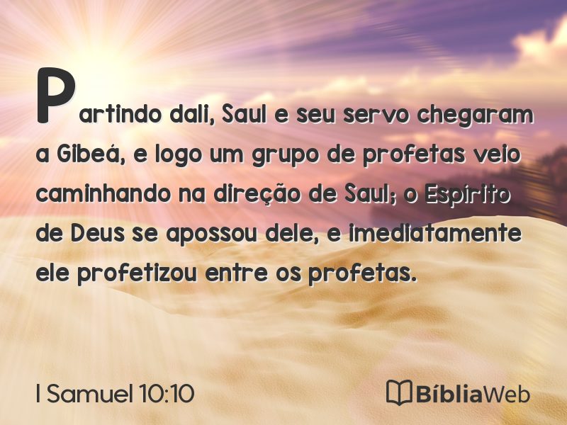 I Samuel 10:10 em imagem para compartilhar