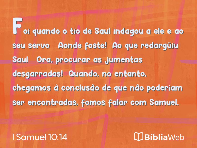I Samuel 10:14 em imagem para compartilhar