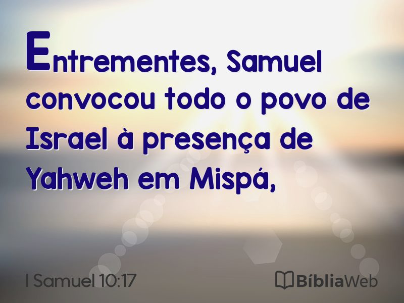 I Samuel 10:17 em imagem para compartilhar
