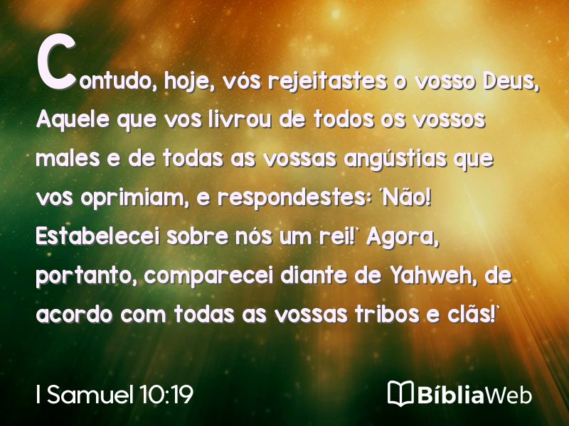I Samuel 10:19 em imagem para compartilhar