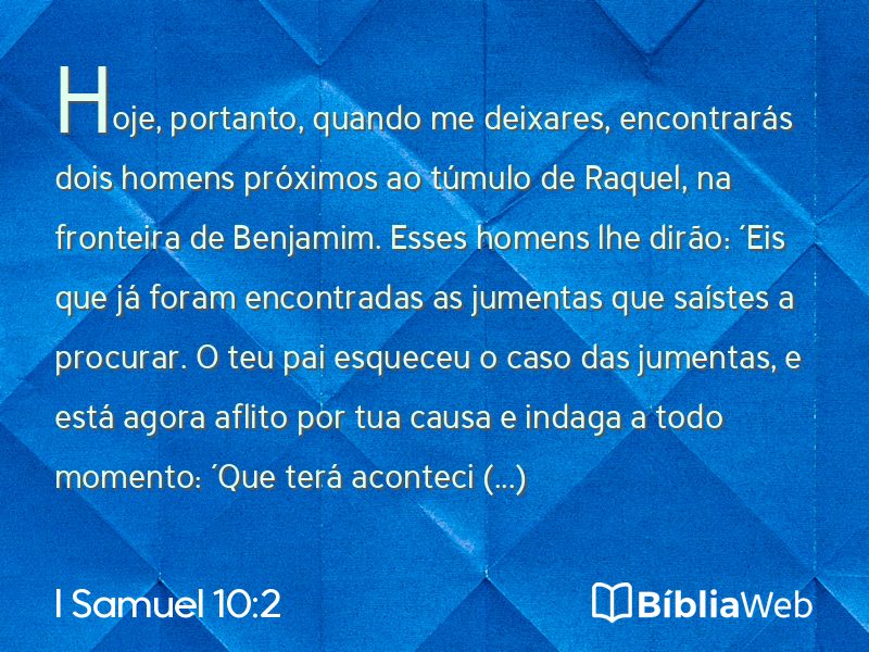 I Samuel 10:2 em imagem para compartilhar