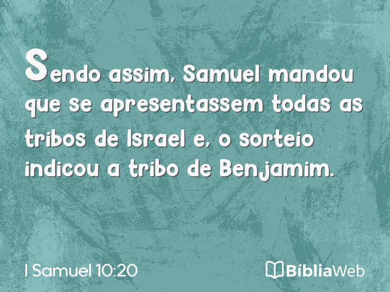 I Samuel 10:20 em imagem para compartilhar