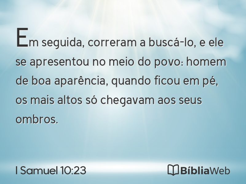 I Samuel 10:23 em imagem para compartilhar