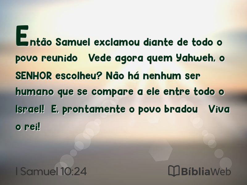 I Samuel 10:24 em imagem para compartilhar
