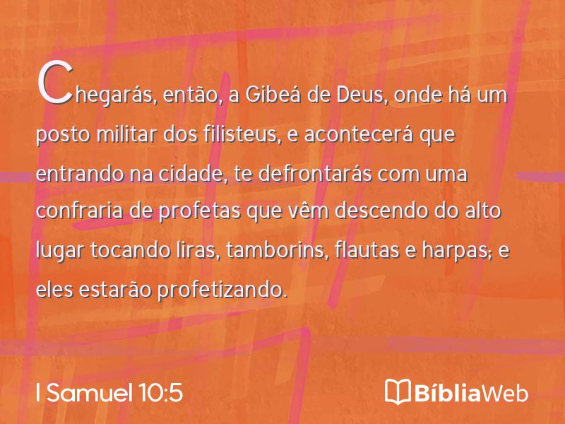 I Samuel 10:5 em imagem para compartilhar