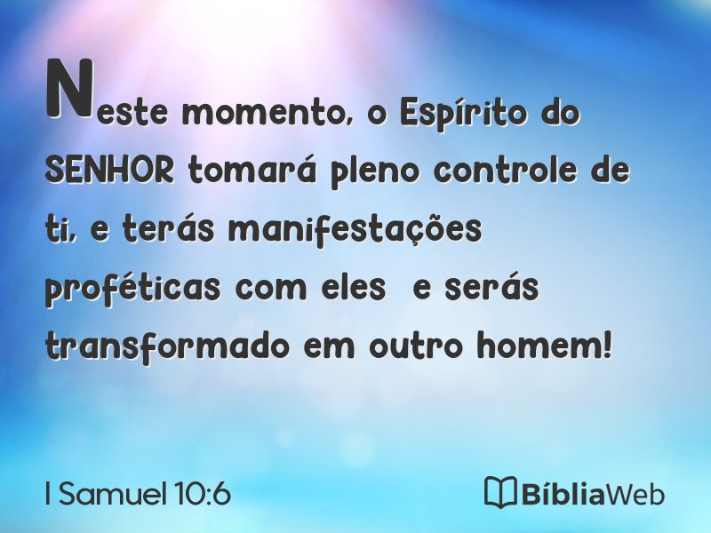 I Samuel 10:6 em imagem para compartilhar