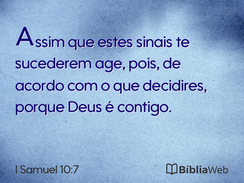 I Samuel 10:7 em imagem para compartilhar