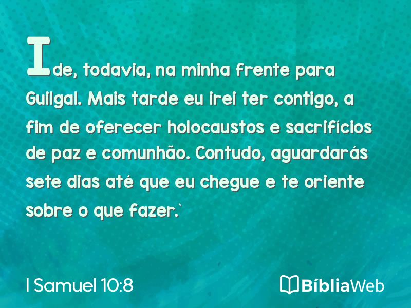 I Samuel 10:8 em imagem para compartilhar