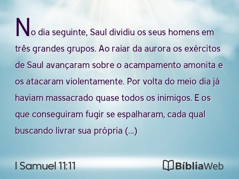 I Samuel 11:11 em imagem para compartilhar
