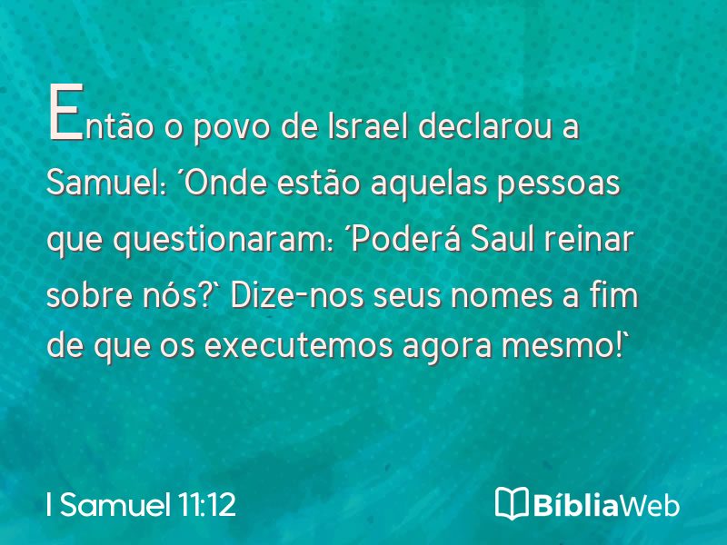 I Samuel 11:12 em imagem para compartilhar