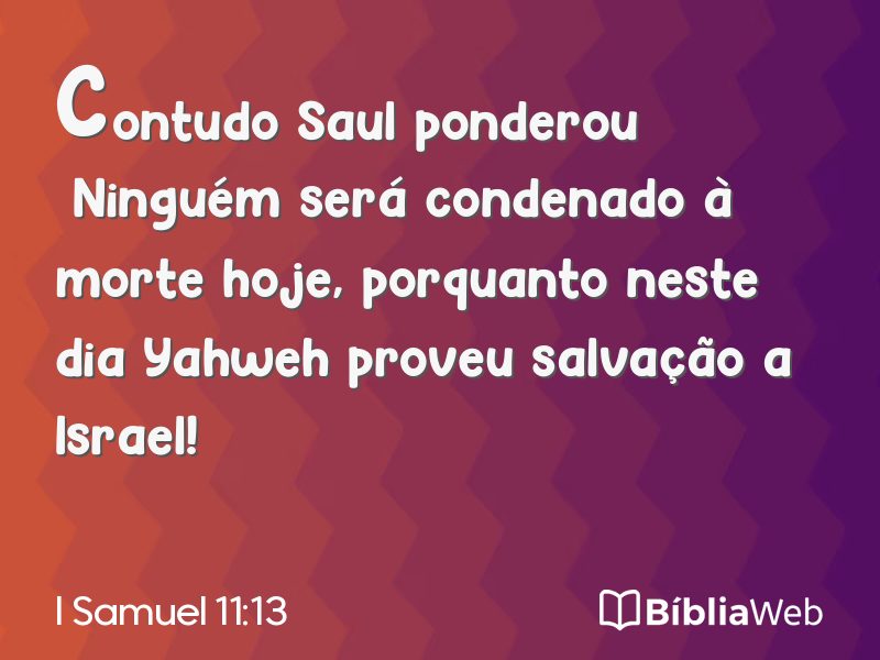 I Samuel 11:13 em imagem para compartilhar
