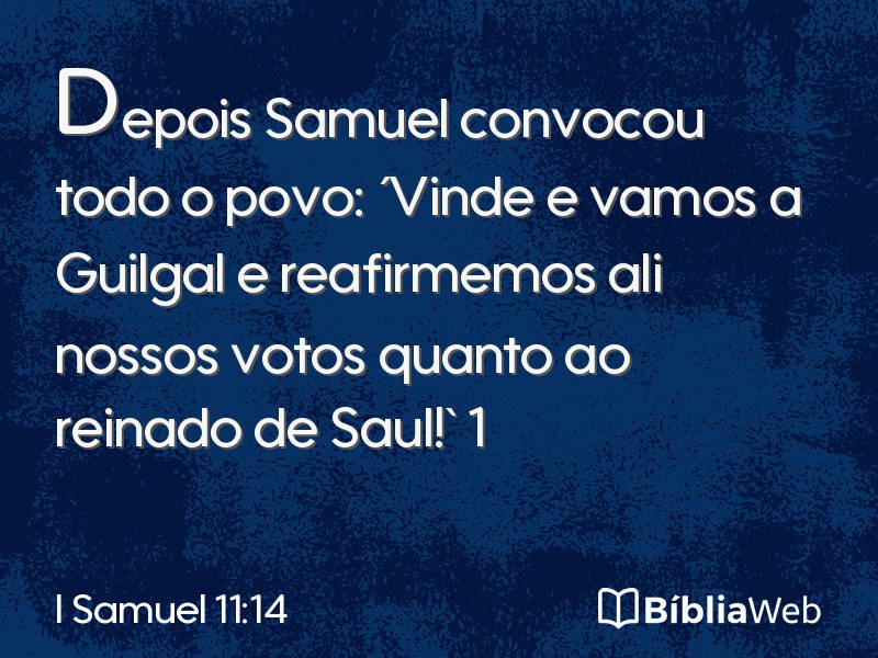 I Samuel 11:14 em imagem para compartilhar