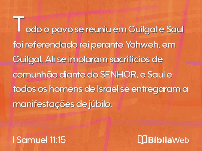 I Samuel 11:15 em imagem para compartilhar