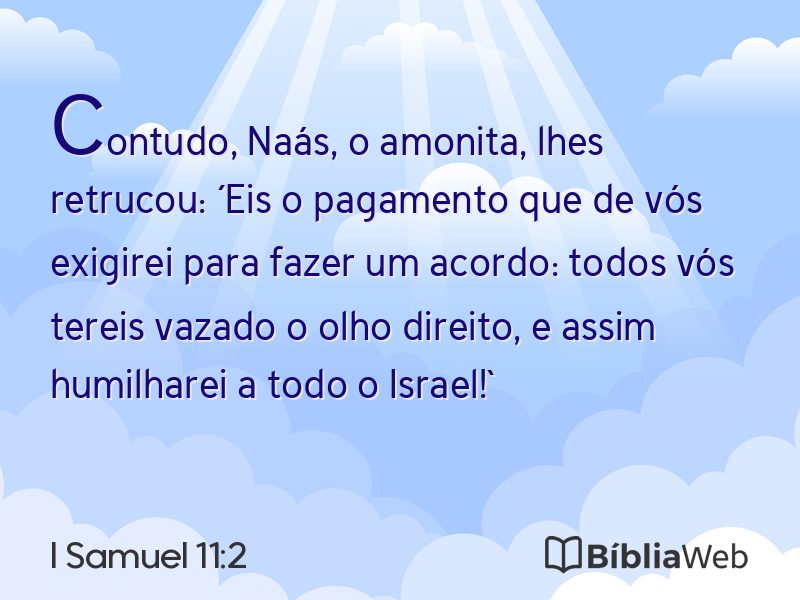 I Samuel 11:2 em imagem para compartilhar