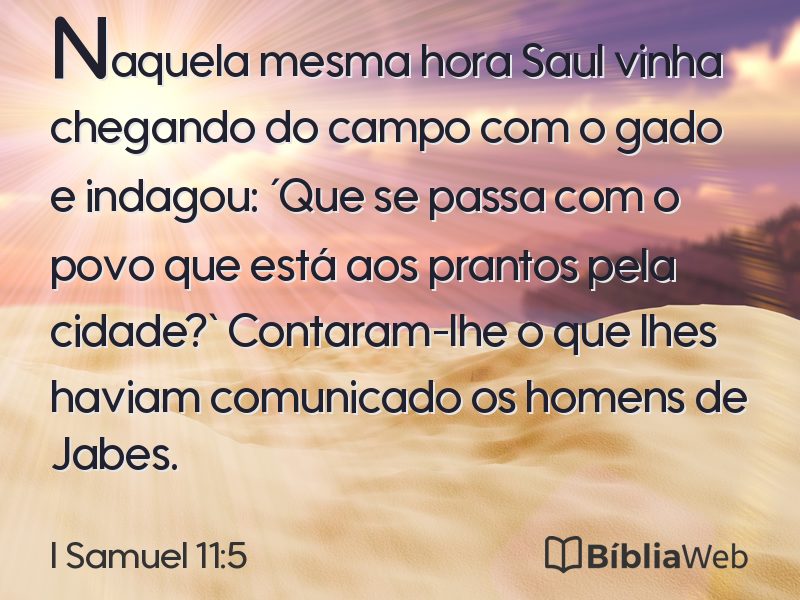I Samuel 11:5 em imagem para compartilhar