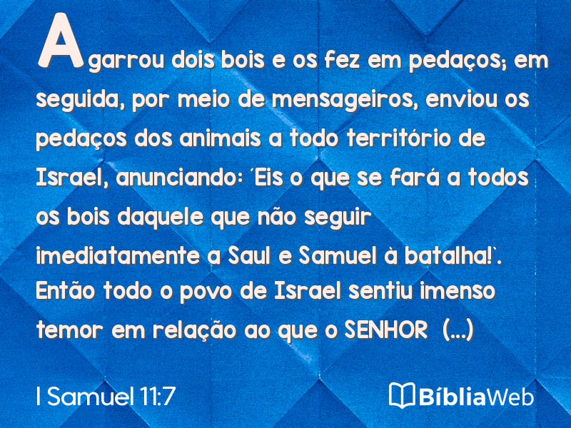 I Samuel 11:7 em imagem para compartilhar