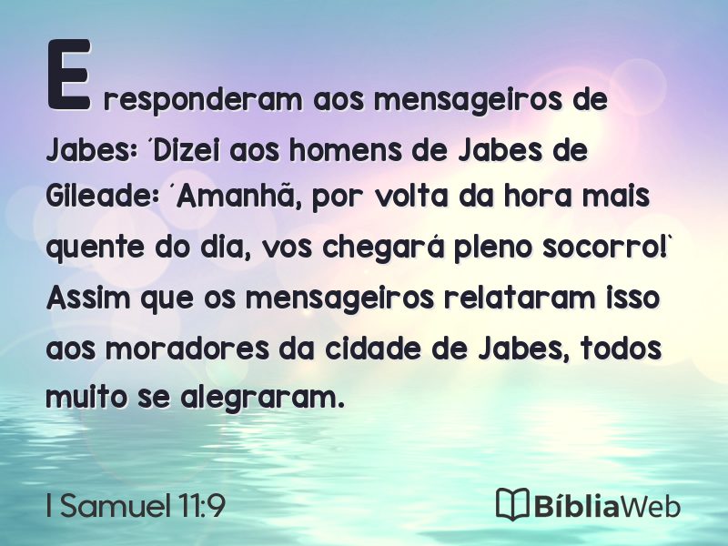I Samuel 11:9 em imagem para compartilhar