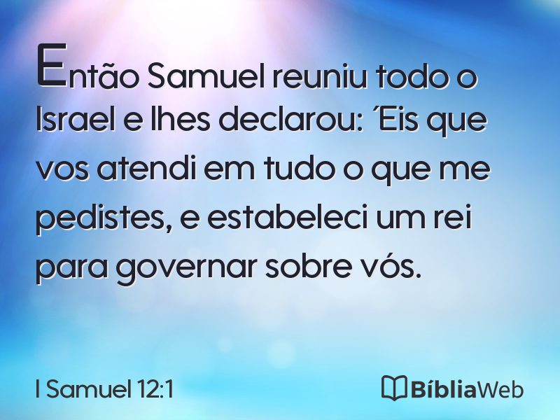I Samuel 12:1 em imagem para compartilhar