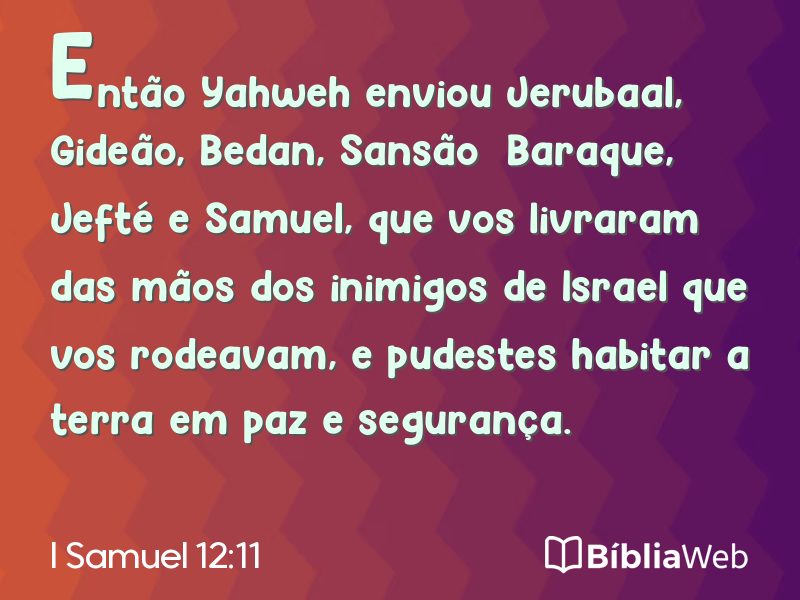 I Samuel 12:11 em imagem para compartilhar
