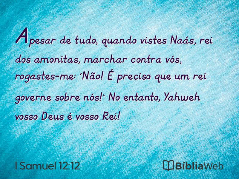 I Samuel 12:12 em imagem para compartilhar